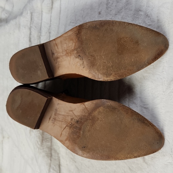 Madewell Charley Size 8.5 M Chestnut Brown Leather Booties Zip Cowboy Western - Picture 11 of 14